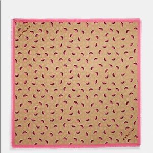 NWT Coach light scarf in watermelon print